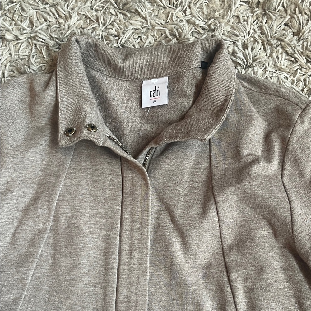 Cabi Weekend Topper Tan Peplum Jacket - Size Medium   Style 3543 - Picture 5 of 13